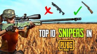 TOP 10 SNIPERS IN PUBG MOBILE (HINDI) | MUST WATCH | SNIPERS INFORMATION IN PUBG MOBILE