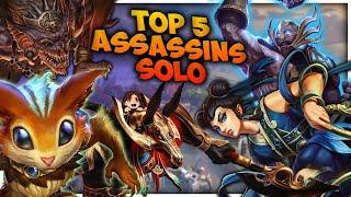 TOP 5 ASSASSIN SOLOS AND THEIR BUILDS!! (SEASON 7 SMITE META)