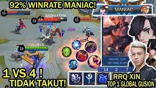 92% Win Rate TOP 1 GLOBAL GUSION RRQ XIN MANIAC 2020! KALAH DI AWAL TAPI LIAT AKHIRNYA! AMAZING!