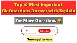 Top 10 Gk questions Answer In English | Important General knowledge question | Part - 2