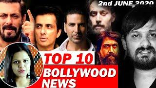 Top 10 Bollywood News|  2nd June | Wajid Khan, KGF 2, Salman Khan