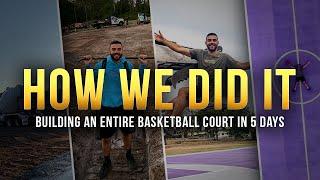 Behind The SCENES OF Building A FULL Basketball Court ?!