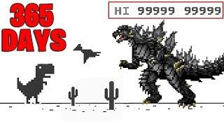 NEW Playing Chrome Dinosaur game FOR 1 YEAR (World Record)