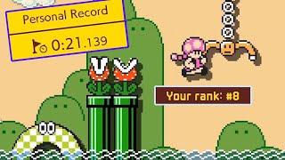 I Reached TOP 10 in the New Ninji Speedruns (Swinging Claw Flyway) — Super Mario Maker 2