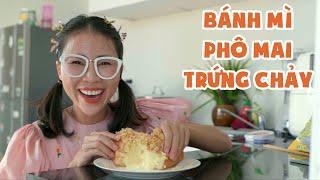 Làm Món Bánh Mì Phô Mai Trứng Chảy Cực Đã