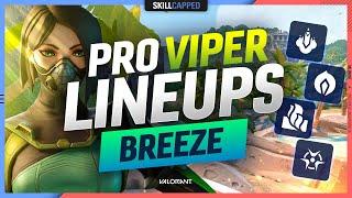 The BEST PRO VIPER LINEUPS, SPOTS, & SETUPS for BREEZE - Valorant Agent Guide