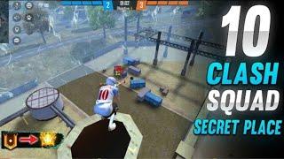 TOP 10 CLASH SQUAD SECRET PLACE IN FREE FIRE | CLASH SQUAD TIPS AND TRICKS IN FREE FIRE