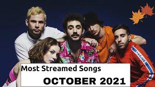 Most Streamed Songs : OCTOBER 2021 (Top 10)