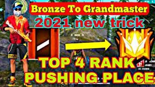 TOP 4 RANK PUSHING PLACE FREE FIRE IN BERMUDA MAP// HIDDEN PLACE FREE FIRE 2021