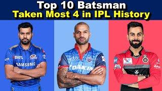 Top 10 Batsman With Most 4 in IPL History