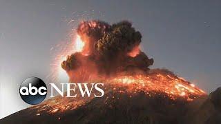 Volcanic eruption sends explosion of ash, smoke into sky in Mexico | ABC News