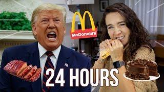 I Ate Like DONALD TRUMP For 24 HOURS!! (surprise he eats like a child)