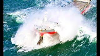 Top 10 Ships at Large Waves In Rough Storm