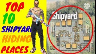 #FREEFIRE #DJALOK #FREEFIRELIVE | TOP 10 HIDING PLACE S IN SHIPYARD |