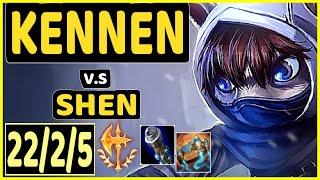 WUNDER (KENNEN) vs SHEN - QUADRAKILL 22/2/5 KDA TOP GAMEPLAY - EUW Ranked GRANDMASTER