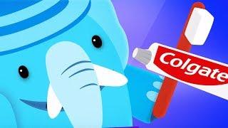 Brush Your Teeth With Emma The Elephant! Cartoons and Kids Songs! Brought to you by Colgate®