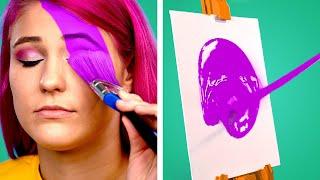 13 DIY Art Hacks! Colorful Painting Ideas and More DIY Drawing Tricks