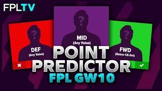 FPL Point Predictor | GAMEWEEK 10 | Fantasy Premier League | 20/21