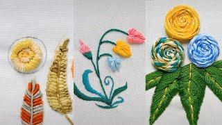 Top 10 Amazing DIY Ideas - Amazing Hand Embroidery Tricks: Flowers and Leaves