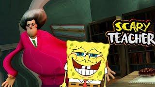 BUGUEI A PROFESSORA DA ESCOLA! Bob Esponja no Scary Teacher 3D