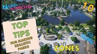 #10 - Zones (Park Management)- Top Tips & How To For Realistic Looking Parks in Planet Coaster