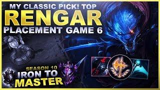 BACK ON MY RENGAR TOP! MY BEST OLD PICK! - Iron to Master S10 | League of Legends