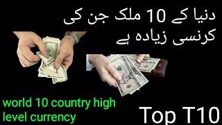 Top 10 country high currency