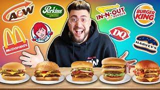 EATING ONLY Fast Food Cheeseburgers for 24 HOURS !! (Who has the BEST CHEESEBURGER