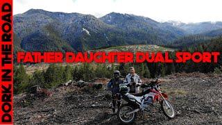 Father Daughter Dual Sport Adventure: Snowy Logging Road Exploration on Honda CRF250L and CRF110F