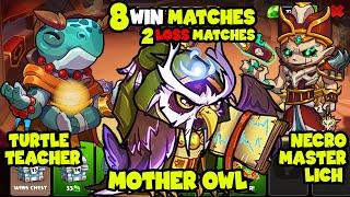 TURTLE TEACHER & MOTHER OWL & Necro Master Lich | 10 MATCHES |  Mighty Party