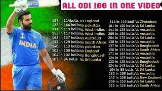 Rohit Sharma All 100 in one Video | Rohit Sharma All ODI Centuries| Hit-Man All ODI Hundreds