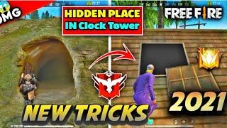 CLOCK TOWER HIDE PLACE IN FREE FIRE ! TOP 5 HIDDEN PLACE IN BERMUDA ! RANK PUSH TIPS ! Aniket Gaming