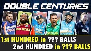 Double Century in ODI Cricket | Sachin, Sehwag, Rohit Sharma, Chris Gayle, Martin Guptill, Fakhar