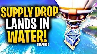 What Happens When A SUPPLY DROP LANDS IN THE WATER In Fortnite Chapter 2? | Fortnite Mythbusters