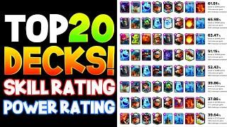 Ranking Top 20 Decks by POWER & SKILL!