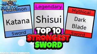 Top 10 Strongest Swords - Blox Fruits [Roblox]