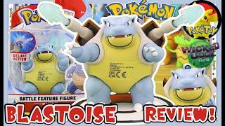 WICKED COOL TOYS Pokémon BLASTOISE Battle Feature Figure Review and UNBOXING S3