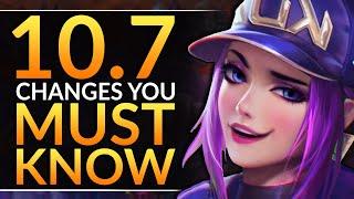 NEW Patch 10.7: MUST Know Changes, BUFFS, NERFS, REWORKS and Meta Tips | League of Legends Pro Guide