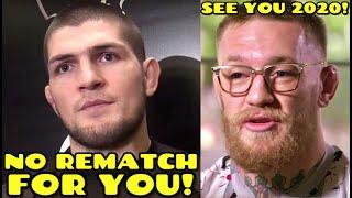 Khabib vs Conor McGregor rematch happening in 2020?, "It makes sense that Dana makes that happen"