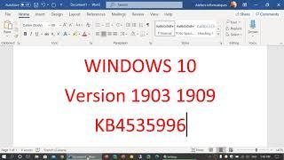 Windows 10 May November PROBLEMS KB4535996 How to Fix it March 9th 2020