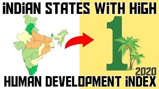 Top 10 Indian States with High HDI 2020 | Human Development Index | English