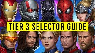 Tier 3 Selector Guide (1 to 10 Ranked) - Marvel Future Fight