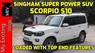 MAHINDRA SCORPIO S10 FOR SALE ( TOP END FEATURES & REASONABLE PRICE) CAR FULL REVIEW IN HINDI