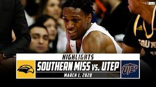 Southern Miss vs. UTEP Basketball Highlights (2019-20) | Stadium