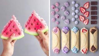 How To Make Colorful Cake For Party | Easy Dessert Recipes | So Yummy Heart Cake Tutorials