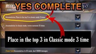 Place in the top 3 in classic mode 3 times