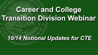 10/14 National Updates for CTE: Advance CTE and ACTE