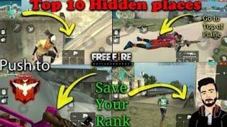 Top 10 hiding place in free fire for rank push