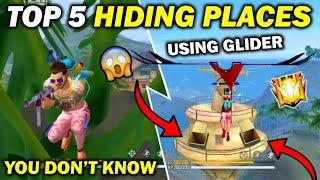 New Top 5 Hiding Places In Free Fire Using Glider || You Don't Know || Must Watch || FireEyes Gaming