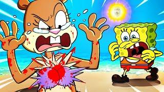 Midnight Sun✨☀️Sandy Allergic To The Sun | Very Sad Story Animation | Poor SpongeBob Life |SLIME CAT